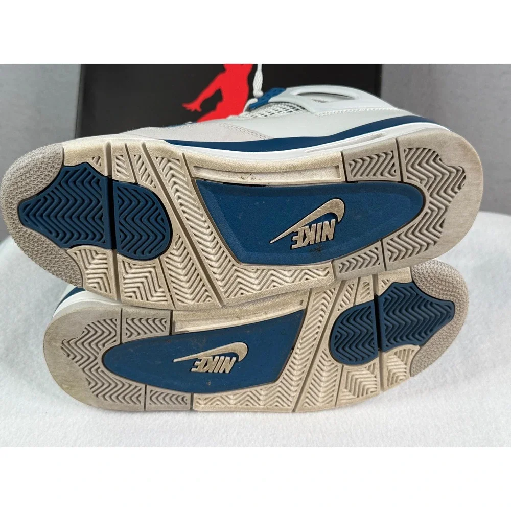 Jordan Air Jordan 4 Retro‎ Mens 8 Off White Military Blue FV5029-141 Sneaker